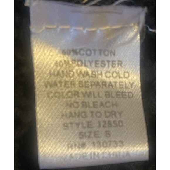 UMGEE Black Crochet Long Fringe Vest/Duster Goth Bohemian Whimsigoth  S - Picture 9 of 9